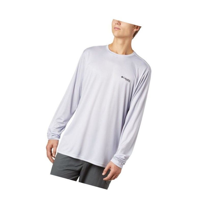 Columbia PFG Terminal Tackle State Triangle Long Sleeve Sweatshirt Erkek Gri | 59284-EJHK