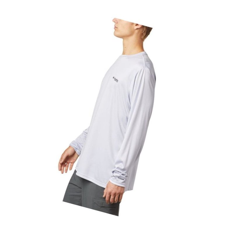 Columbia PFG Terminal Tackle State Triangle Long Sleeve Sweatshirt Erkek Gri | 59284-EJHK