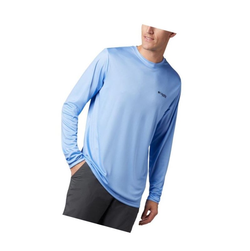 Columbia PFG Terminal Tackle State Triangle Long Sleeve Sweatshirt Erkek Beyaz | 94308-SFZT