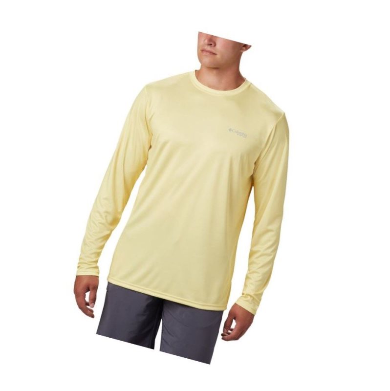Columbia PFG Terminal Tackle State Triangle Long Sleeve Sweatshirt Erkek Turuncu | 19678-JGXV