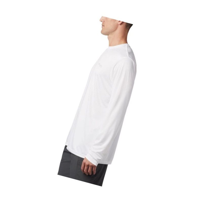 Columbia PFG Terminal Tackle State Triangle Long Sleeve Big Sweatshirt Erkek Beyaz | 14750-ISHF