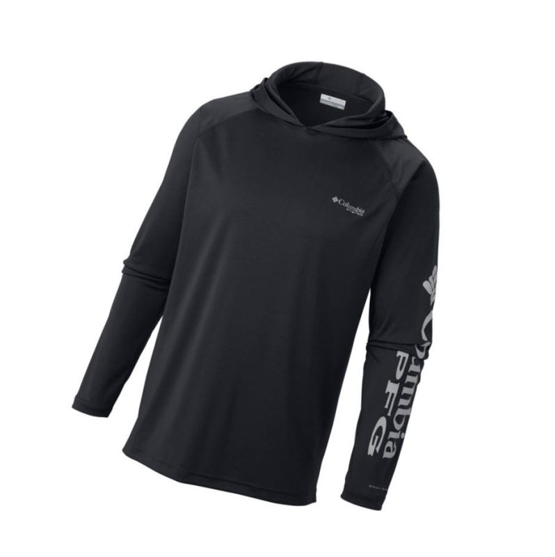Columbia PFG Terminal Tackle Tall Kapşonlu Erkek Siyah Gri | 70836-IZEM