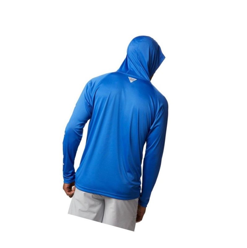 Columbia PFG Terminal Tackle Tall Kapşonlu Erkek Mavi Gri | 59271-BKGS