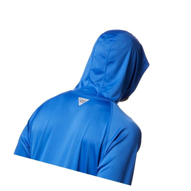 Columbia PFG Terminal Tackle Tall Kapşonlu Erkek Mavi Gri | 59271-BKGS