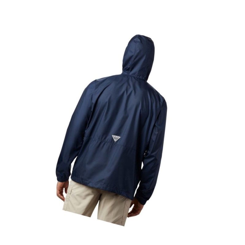 Columbia PFG Three Streams Windbreaker Mont Erkek Lacivert | 81357-LAZF