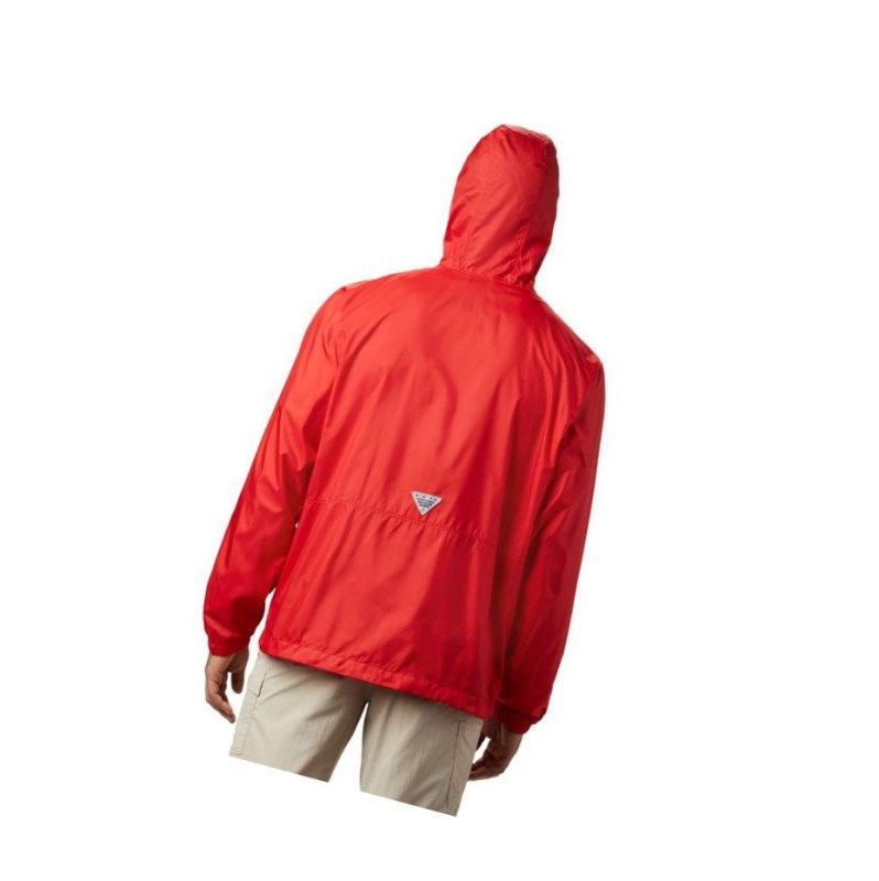 Columbia PFG Three Streams Windbreaker Mont Erkek Kırmızı | 57069-FJBY