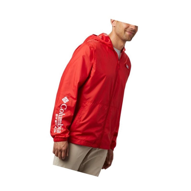 Columbia PFG Three Streams Windbreaker Mont Erkek Kırmızı | 57069-FJBY