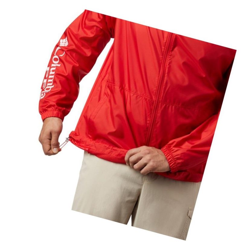 Columbia PFG Three Streams Windbreaker Mont Erkek Kırmızı | 57069-FJBY