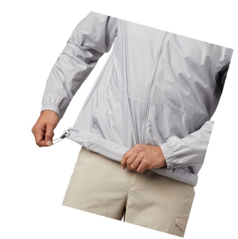 Columbia PFG Three Streams Windbreaker Mont Erkek Gri | 01483-EWCB