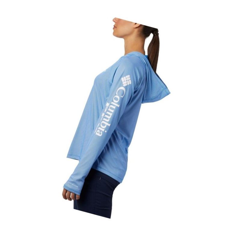 Columbia PFG Tidal Deflector Kapşonlu Kadın Mavi | 57218-PXAM