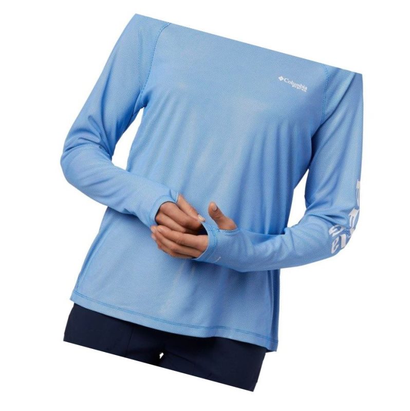 Columbia PFG Tidal Deflector Kapşonlu Kadın Mavi | 57218-PXAM