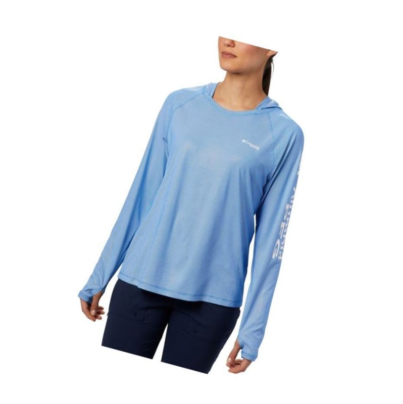 Columbia PFG Tidal Deflector Kapşonlu Kadın Mavi | 57218-PXAM