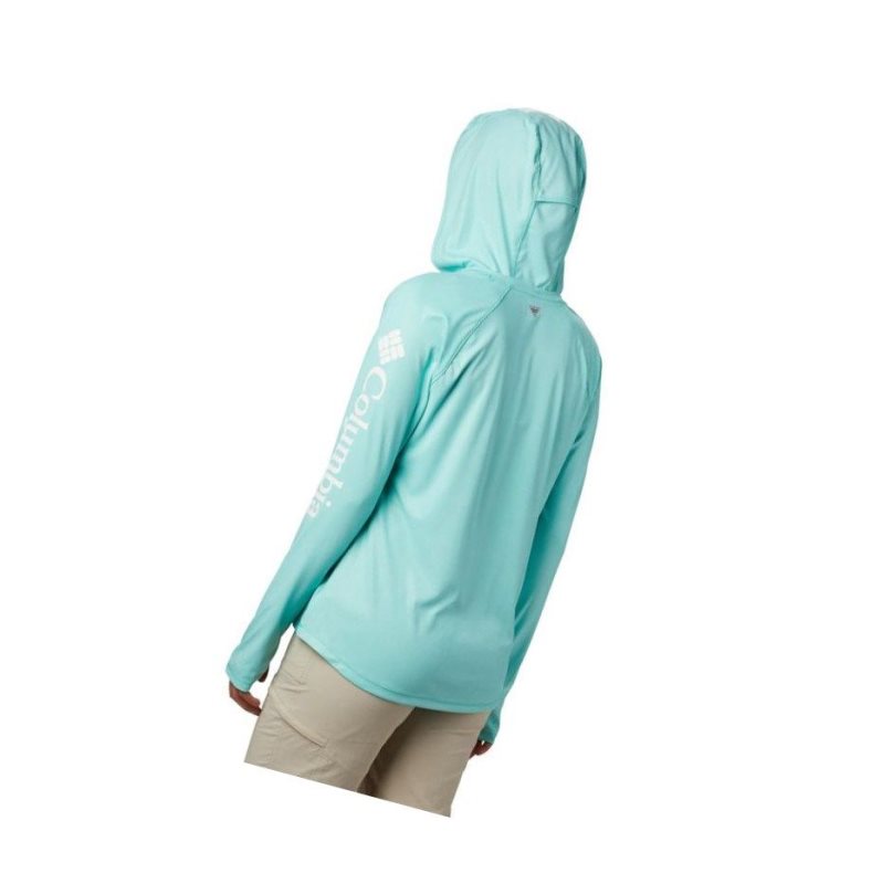 Columbia PFG Tidal Deflector Kapşonlu Kadın Mavi | 91230-LAHN
