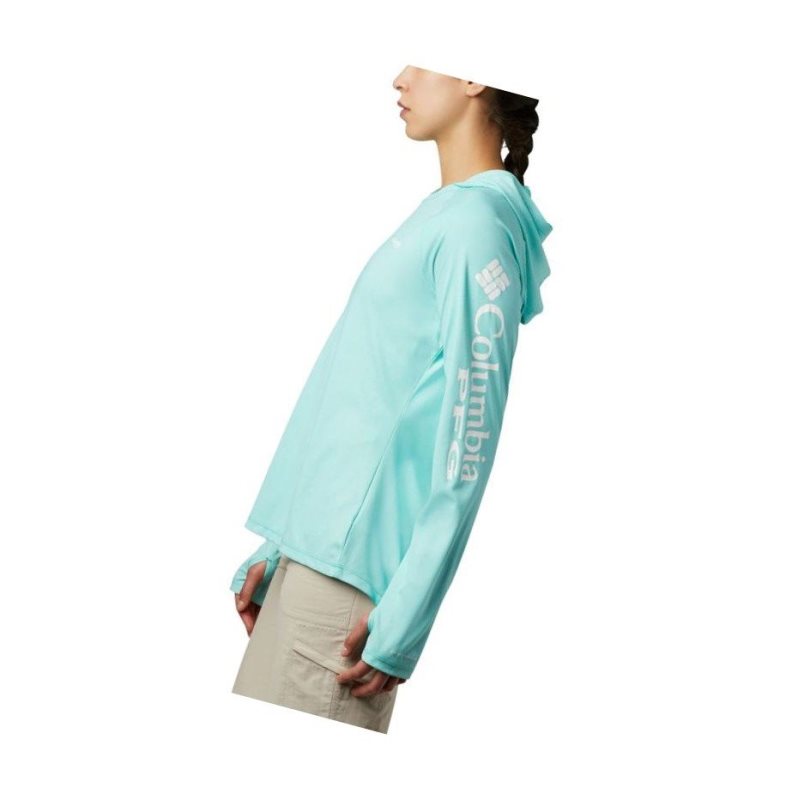 Columbia PFG Tidal Deflector Kapşonlu Kadın Mavi | 91230-LAHN