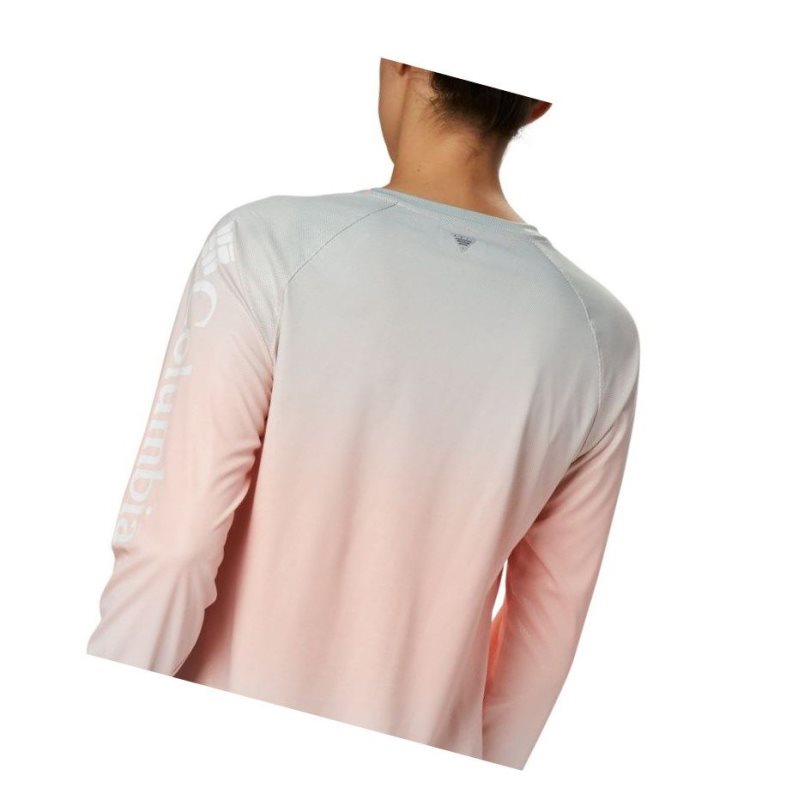 Columbia PFG Tidal Deflector Long Sleeve Sweatshirt Kadın Pembe | 69531-MBIL