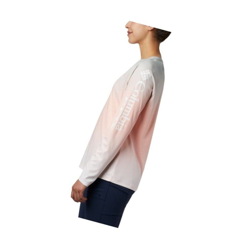 Columbia PFG Tidal Deflector Long Sleeve Sweatshirt Kadın Pembe | 69531-MBIL