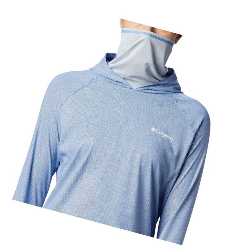 Columbia PFG Tidal Deflector Zero Kapşonlu Kadın Mavi Gri | 57834-YVEN
