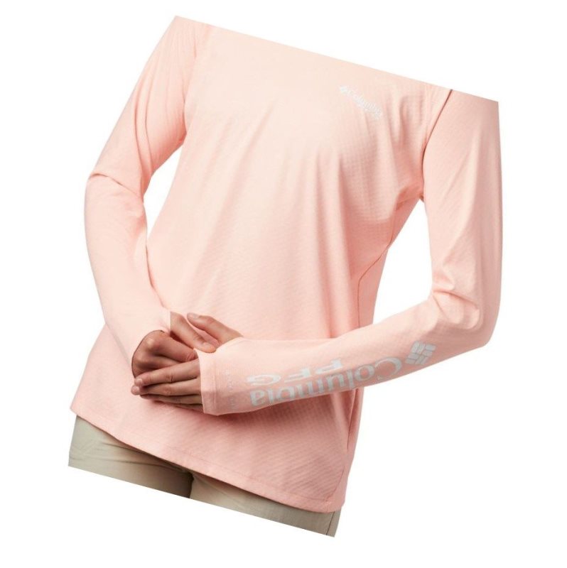 Columbia PFG Tidal Deflector Zero Kapşonlu Kadın Pembe Gri | 16598-IMPX