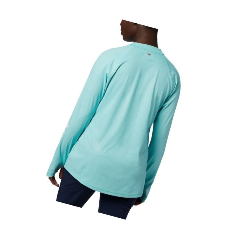 Columbia PFG Tidal Deflector Zero Mock Long Sleeve Sweatshirt Kadın Mavi | 03762-CYZX