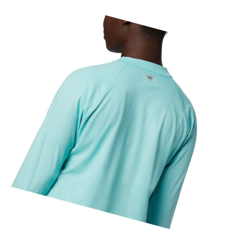 Columbia PFG Tidal Deflector Zero Mock Long Sleeve Sweatshirt Kadın Mavi | 03762-CYZX