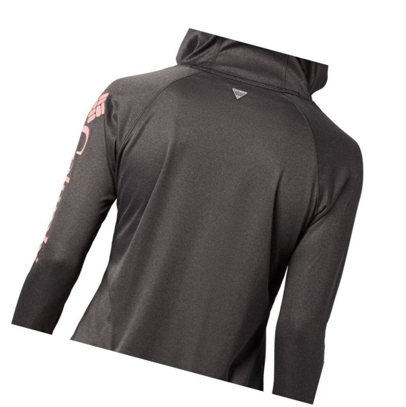 Columbia PFG Tidal Heather Kapşonlu Kadın Siyah Pembe | 92713-RULB