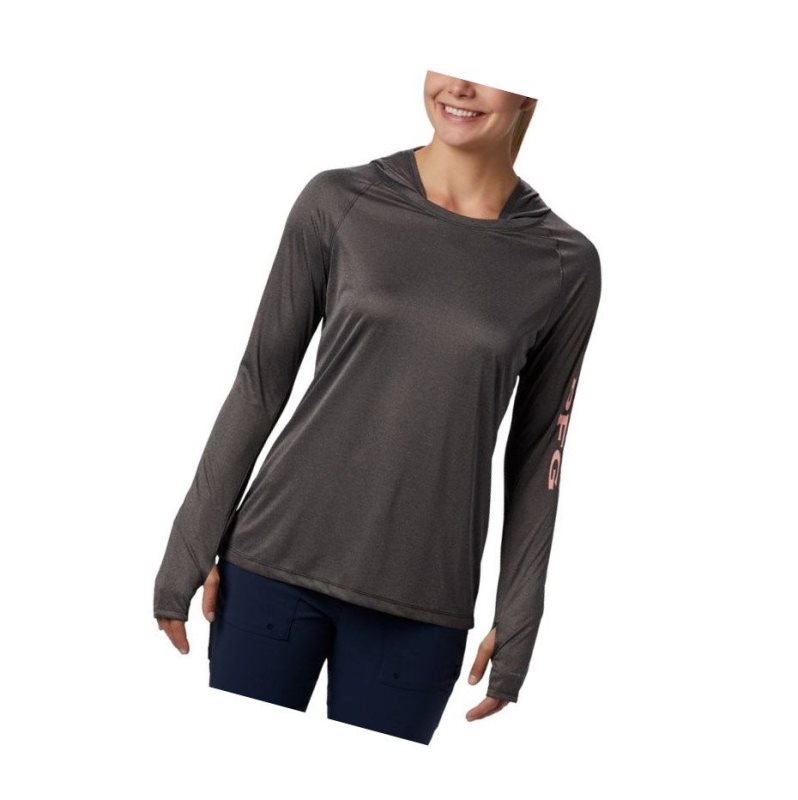 Columbia PFG Tidal Heather Kapşonlu Kadın Siyah Pembe | 92713-RULB