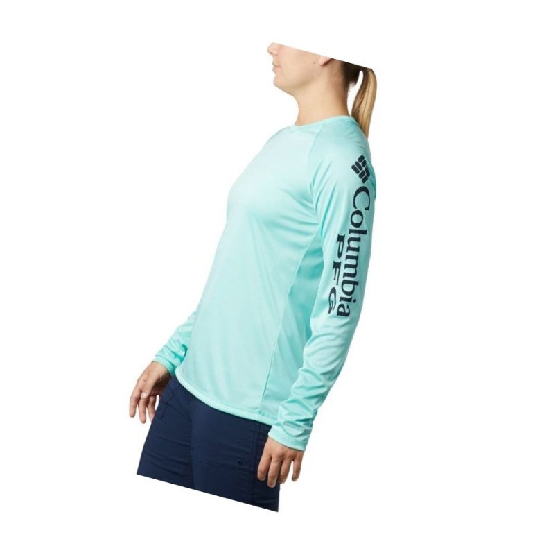 Columbia PFG Tidal Heather Long Sleeve Sweatshirt Kadın Lacivert | 16972-DLRU