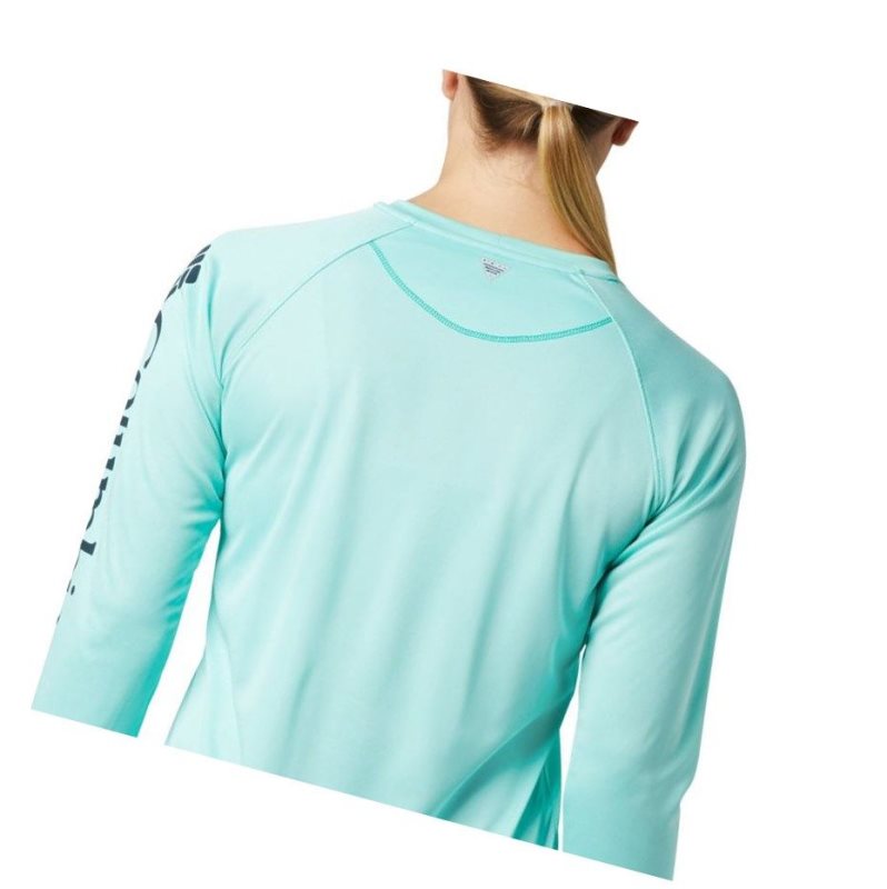 Columbia PFG Tidal Heather Long Sleeve Sweatshirt Kadın Lacivert | 16972-DLRU
