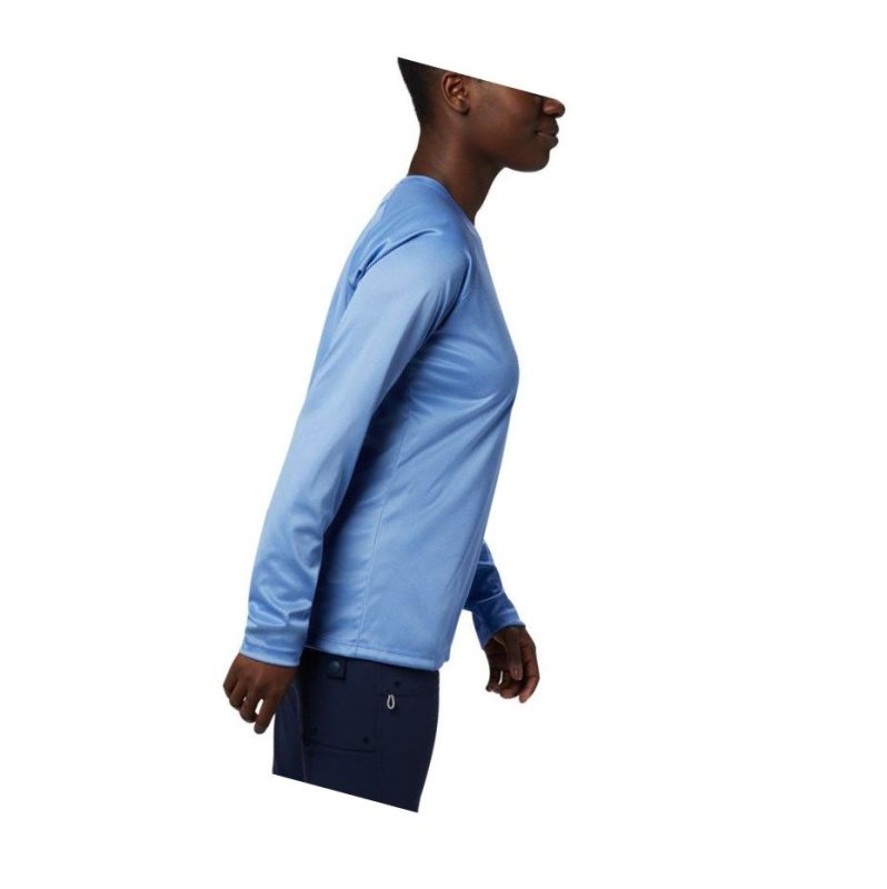 Columbia PFG Tidal Heather Long Sleeve Sweatshirt Kadın Mavi Beyaz | 14307-PMGC