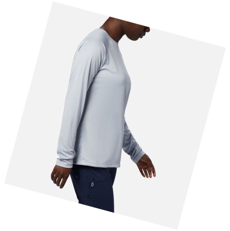 Columbia PFG Tidal Heather Long Sleeve Sweatshirt Kadın Gri Mavi | 85920-ILDQ