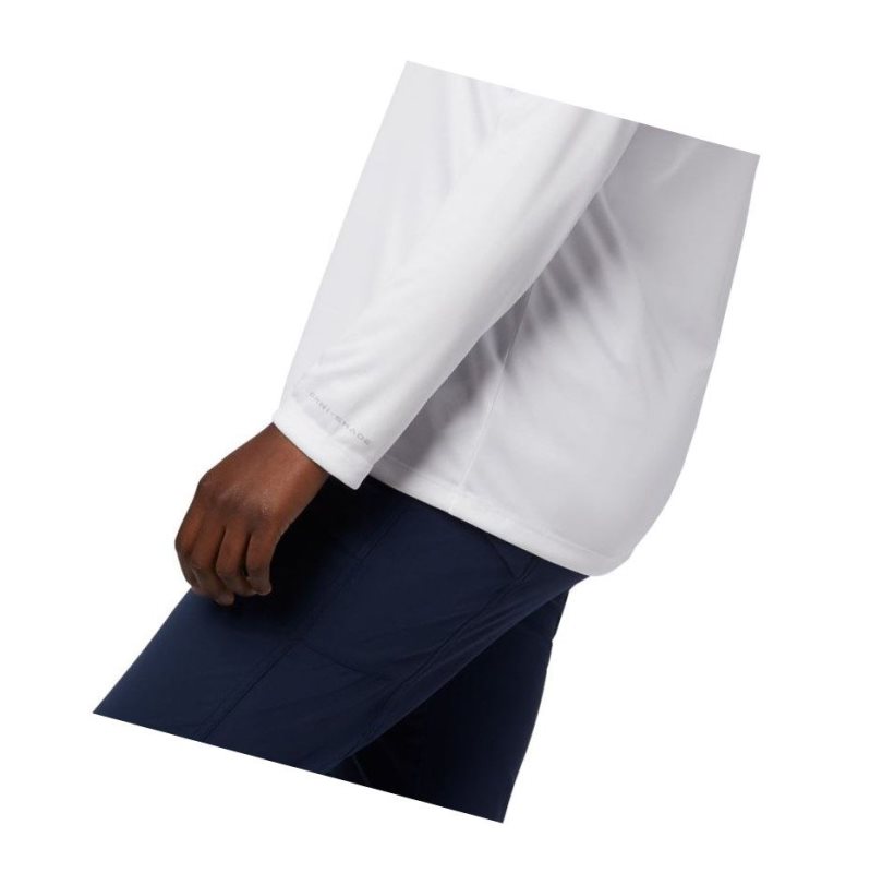 Columbia PFG Tidal Long Sleeve Sweatshirt Kadın Beyaz | 10942-RBDX