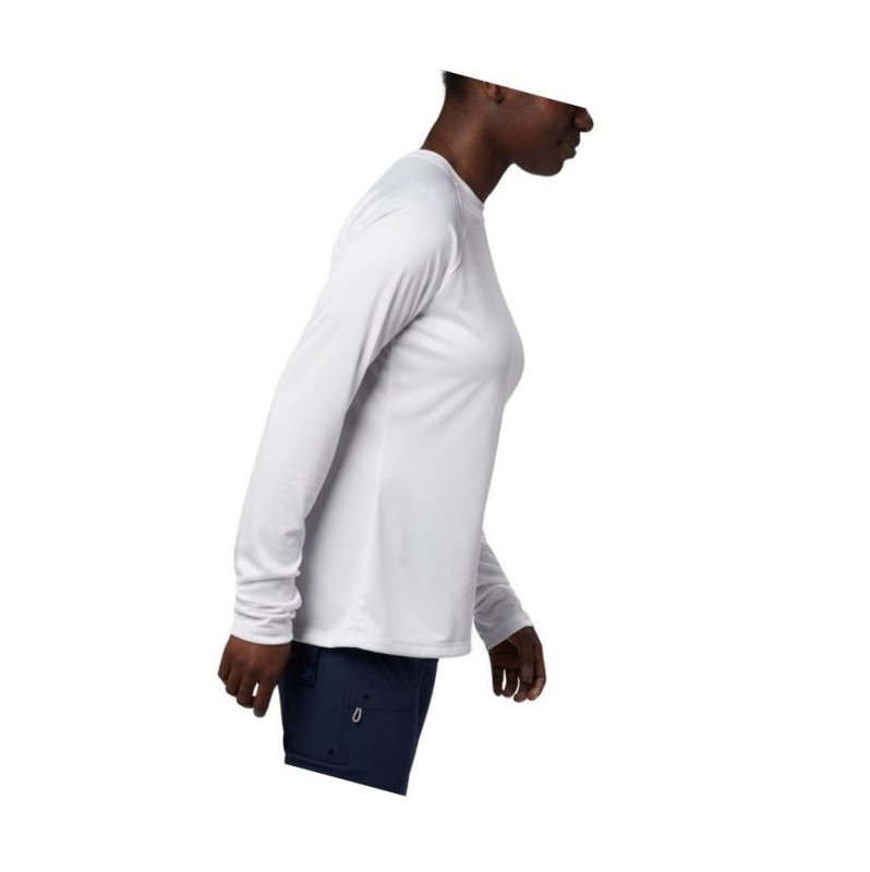 Columbia PFG Tidal Long Sleeve Sweatshirt Kadın Beyaz | 10942-RBDX