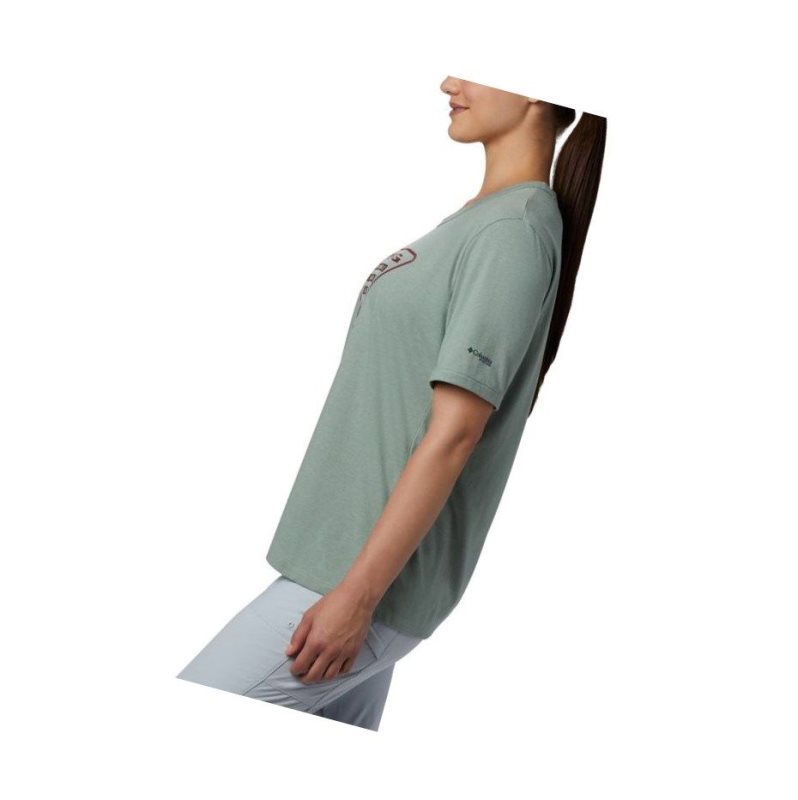 Columbia PFG Triangle Tişört Kadın Pembe | 07526-LORS
