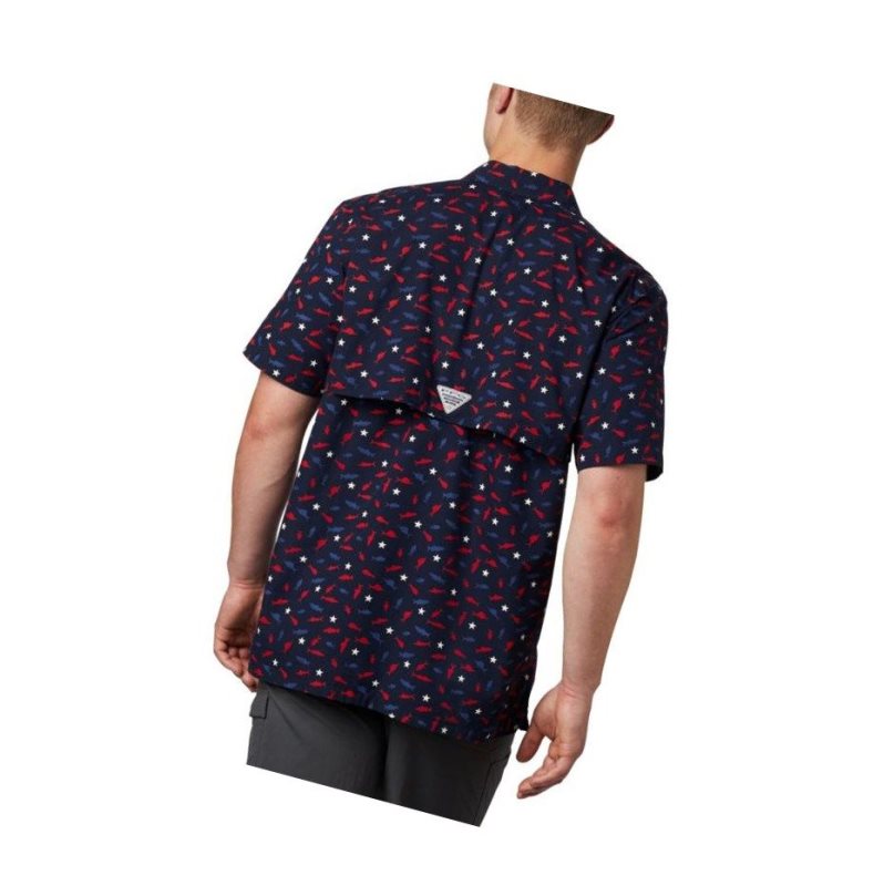 Columbia PFG Trollers Best Short Sleeve Gömlek Erkek Lacivert | 58694-GOYS