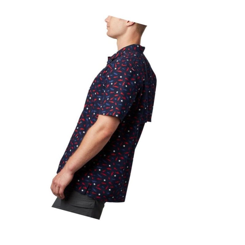 Columbia PFG Trollers Best Short Sleeve Gömlek Erkek Lacivert | 58694-GOYS