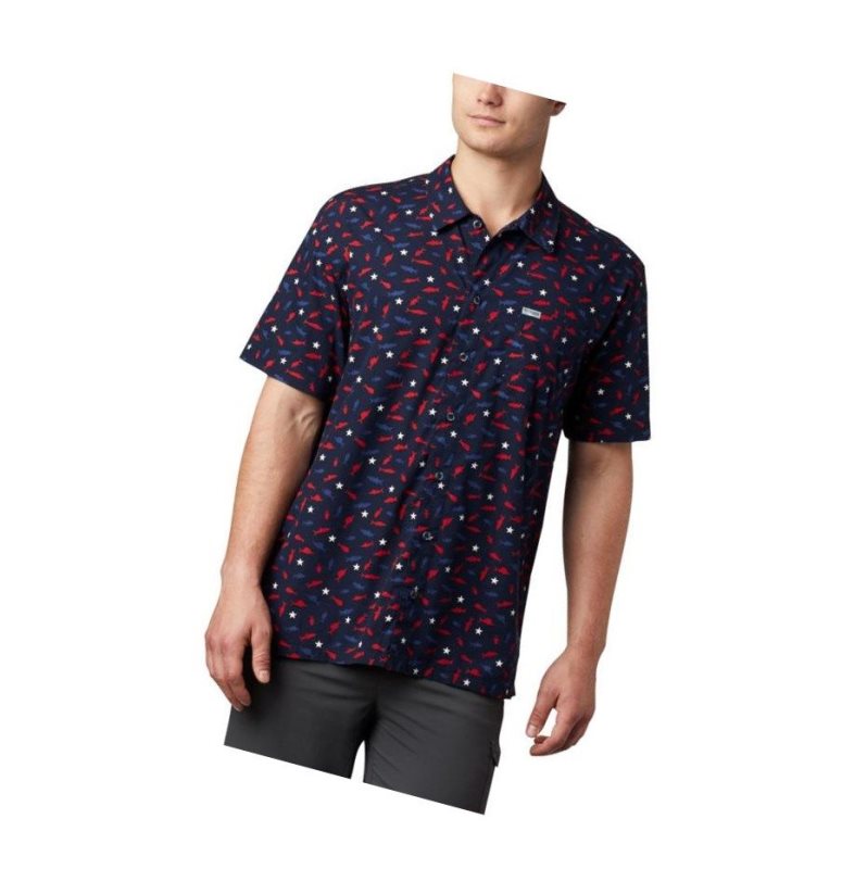 Columbia PFG Trollers Best Short Sleeve Gömlek Erkek Lacivert | 58694-GOYS