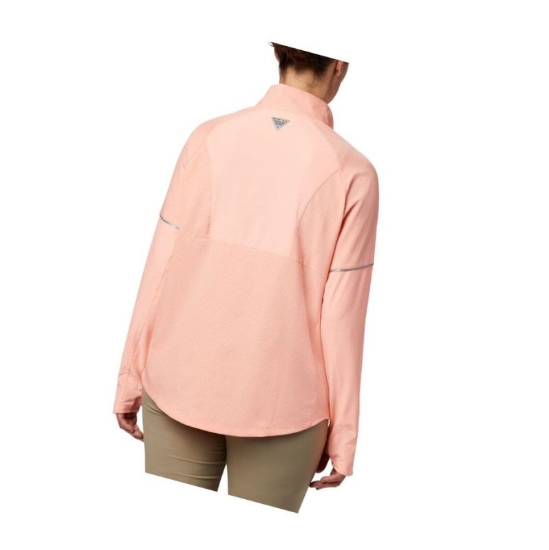 Columbia PFG Ultimate Catch ZERO Long Sleeve Hybrid Gömlek Kadın Pembe | 42165-AMNJ