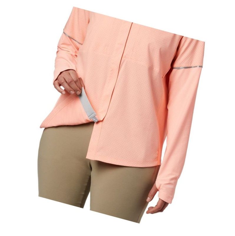 Columbia PFG Ultimate Catch ZERO Long Sleeve Hybrid Gömlek Kadın Pembe | 42165-AMNJ