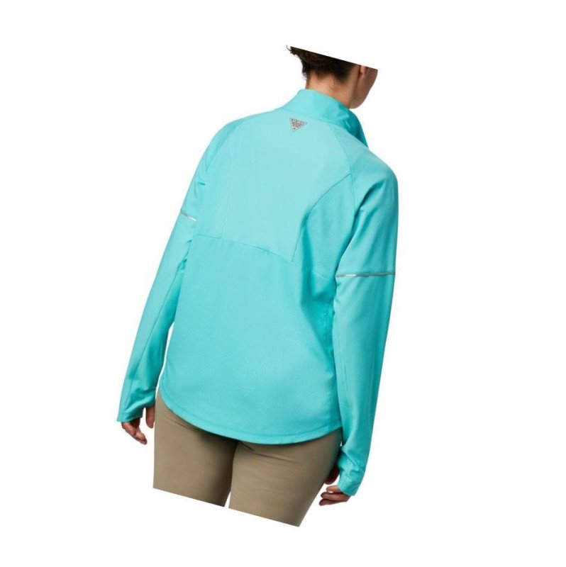 Columbia PFG Ultimate Catch ZERO Long Sleeve Hybrid Gömlek Kadın Mavi | 16973-OERD