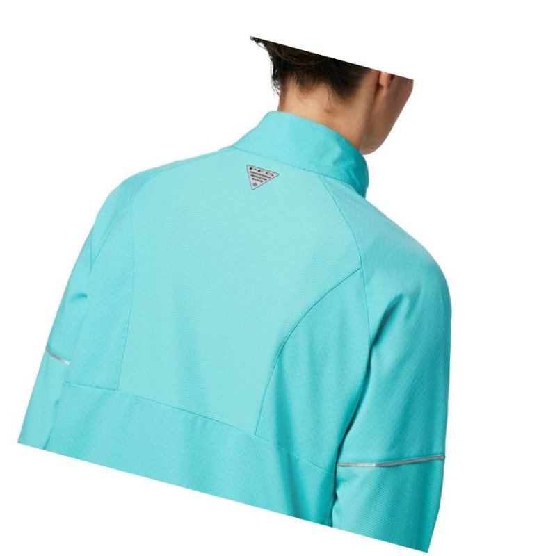 Columbia PFG Ultimate Catch ZERO Long Sleeve Hybrid Gömlek Kadın Mavi | 16973-OERD