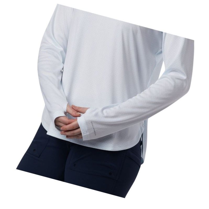 Columbia PFG Zero Long Sleeve Sweatshirt Kadın Beyaz | 12608-AJGW