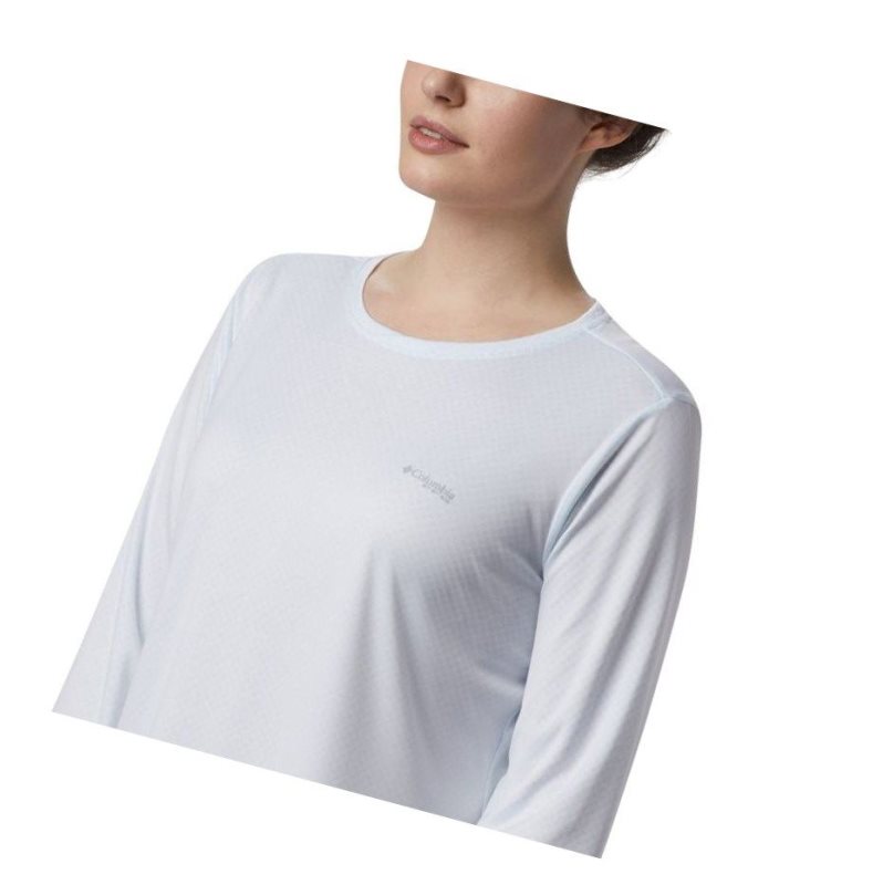 Columbia PFG Zero Long Sleeve Sweatshirt Kadın Beyaz | 12608-AJGW