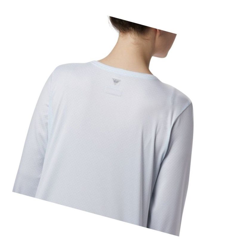 Columbia PFG Zero Long Sleeve Sweatshirt Kadın Beyaz | 12608-AJGW