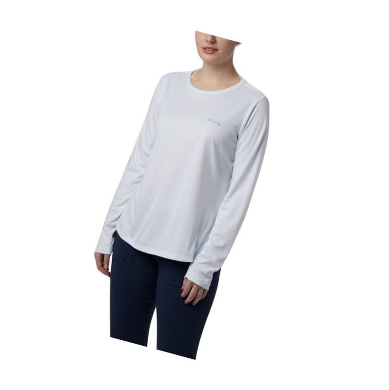 Columbia PFG Zero Long Sleeve Sweatshirt Kadın Beyaz | 12608-AJGW