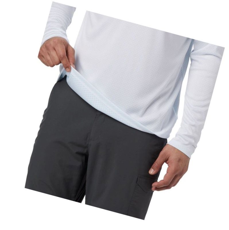 Columbia PFG Zero Rules Long Sleeve Sweatshirt Erkek Beyaz | 32964-MIQG