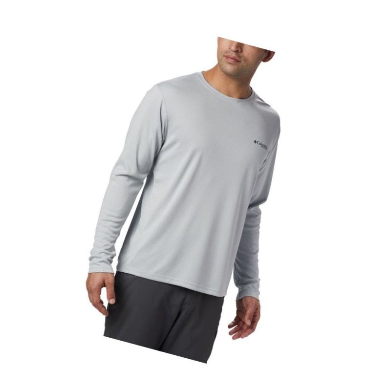 Columbia PFG Zero Rules Long Sleeve Sweatshirt Erkek Gri | 21956-TAEB