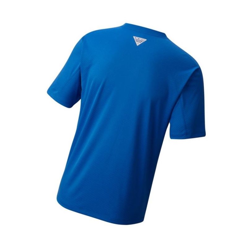 Columbia PFG Zero Rules Short Sleeve Tişört Erkek Mavi | 78510-GEHL