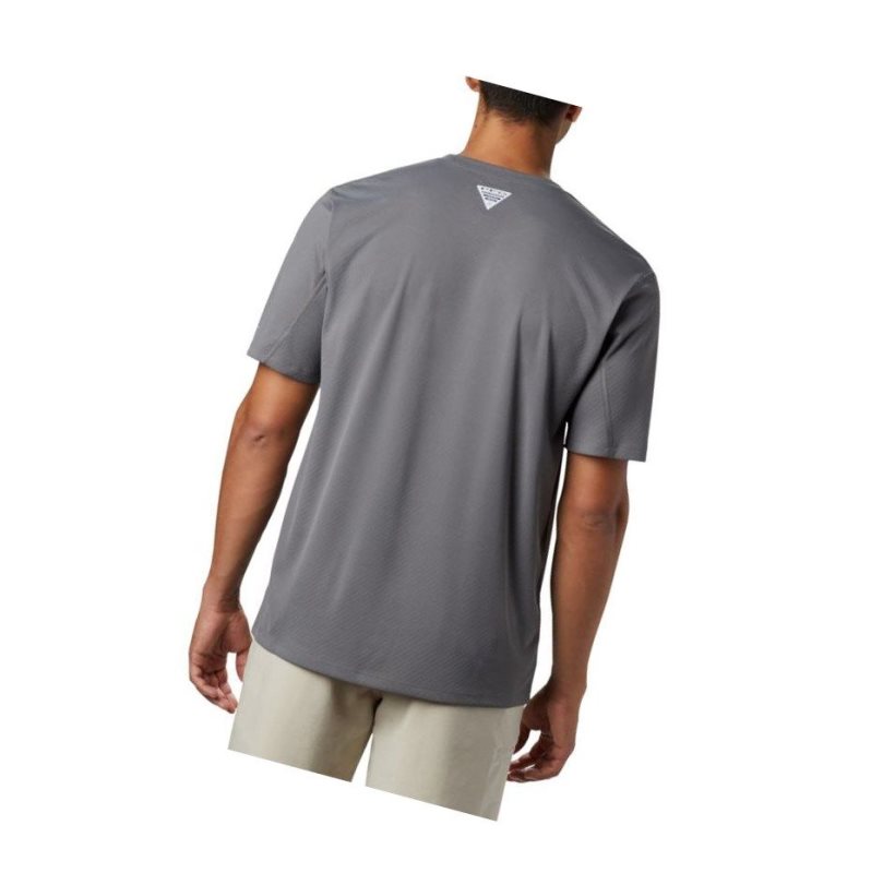 Columbia PFG Zero Rules Short Sleeve Tişört Erkek Gri | 32850-UNSI