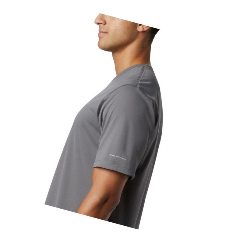 Columbia PFG Zero Rules Short Sleeve Tişört Erkek Gri | 32850-UNSI