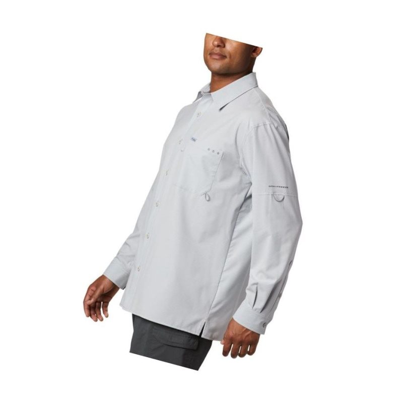 Columbia PFG Zero Rules Woven Long Sleeve Gömlek Erkek Gri | 93451-IPDR